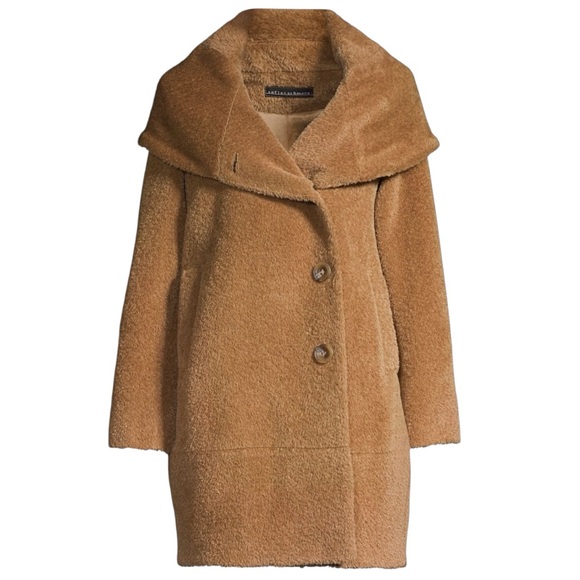 Sofia Cashmere Jackets & Blazers - Sofia Cashmere 
Alpaca & Wool Boucle Cocoon Coat
Camel, Size 8